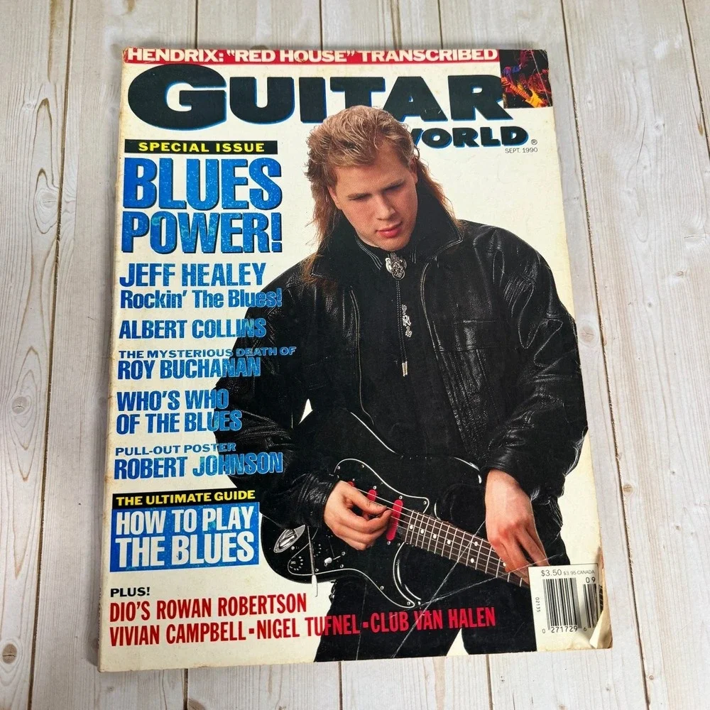 Guitar World Sept 1990 Blues Power Robert Johnson Poster Hendrix (B)